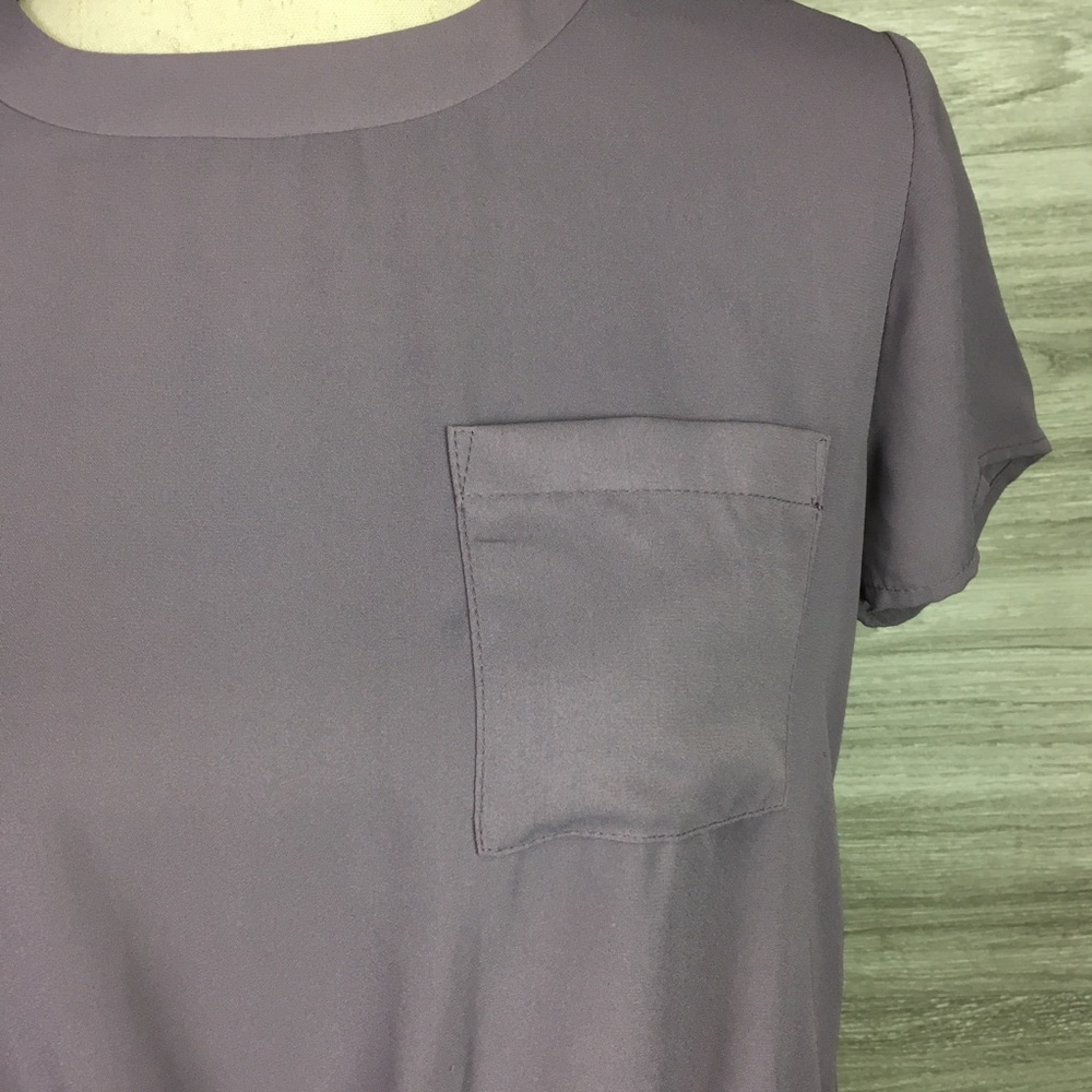 Pink Rose Knot Tee W/ zipper back Size S - Picture 2 of 6